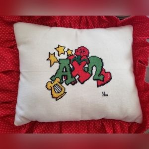 Alpha Chi Omega Needlepoint Pillow